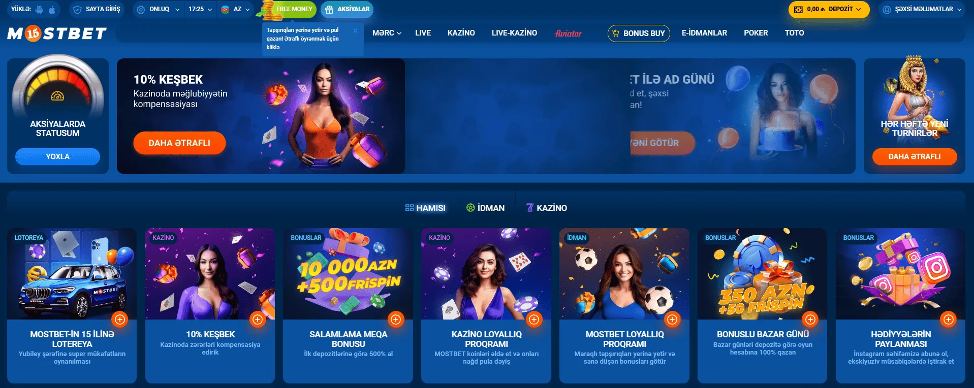 Mostbet-də Ən yaxşı bonuslar və aksiyalar mostbet bonuslar